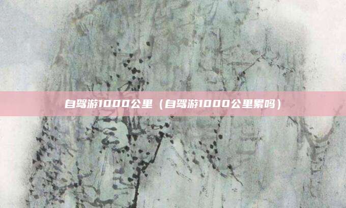 自驾游1000公里(自驾游1000公里累吗)