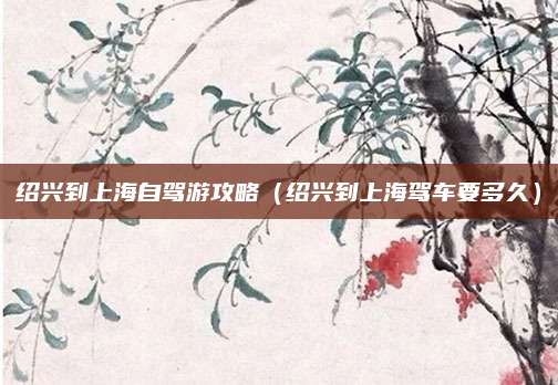 绍兴到上海自驾游攻略(绍兴到上海驾车要多久)