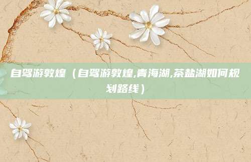 自驾游敦煌(自驾游敦煌,青海湖,茶盐湖如何规划路线)