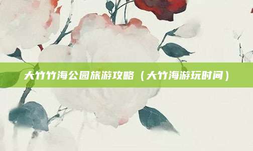 大竹竹海公园旅游攻略(大竹海游玩时间)