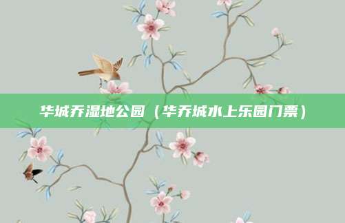 华城乔湿地公园(华乔城水上乐园门票)