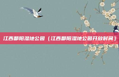江西鄱阳湿地公园（江西鄱阳湿地公园开放时间）