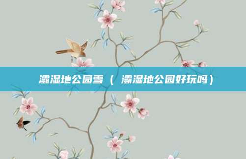 浐灞湿地公园雪(浐灞湿地公园好玩吗)