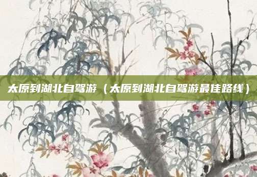 太原到湖北自驾游(太原到湖北自驾游最佳路线)