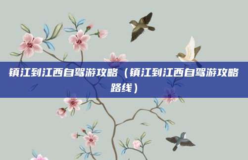 镇江到江西自驾游攻略（镇江到江西自驾游攻略路线）