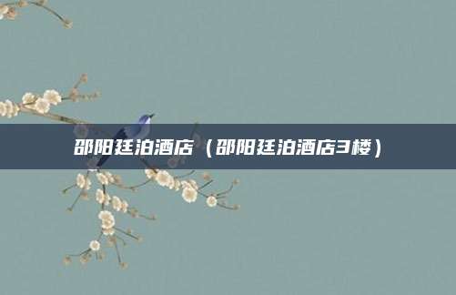 邵阳廷泊酒店(邵阳廷泊酒店3楼)