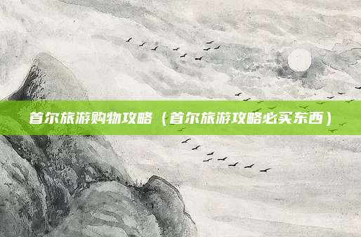 首尔旅游购物攻略（首尔旅游攻略必买东西）