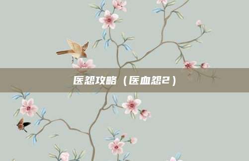 医怨攻略(医血怨2)