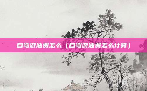 自驾游油费怎么（自驾游油费怎么计算）