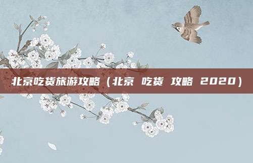 北京吃货旅游攻略(北京 吃货 攻略 2020)
