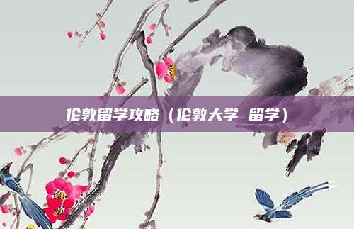 伦敦留学攻略(伦敦大学 留学)