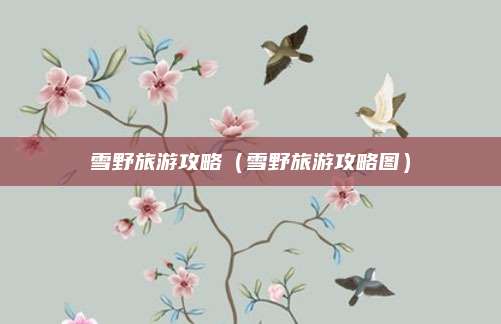 雪野旅游攻略(雪野旅游攻略图)