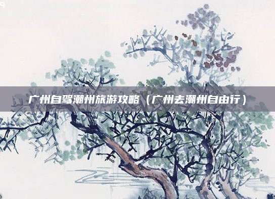广州自驾潮州旅游攻略(广州去潮州自由行)