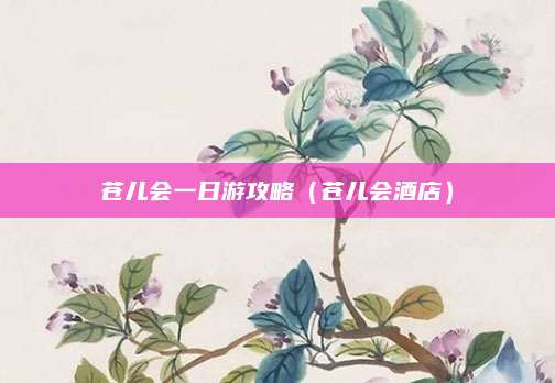 苍儿会一日游攻略（苍儿会酒店）