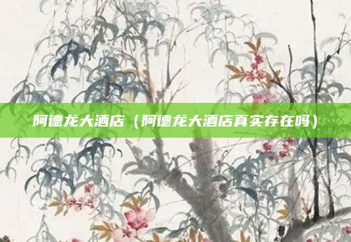 阿德龙大酒店(阿德龙大酒店真实存在吗)