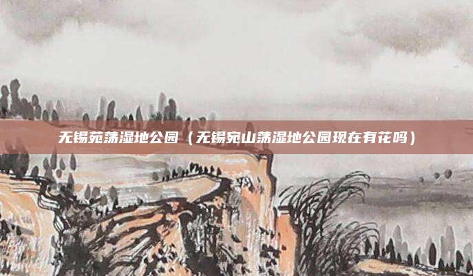 无锡苑荡湿地公园(无锡宛山荡湿地公园现在有花吗)