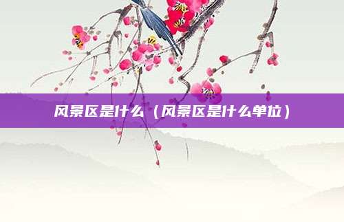 风景区是什么（风景区是什么单位）