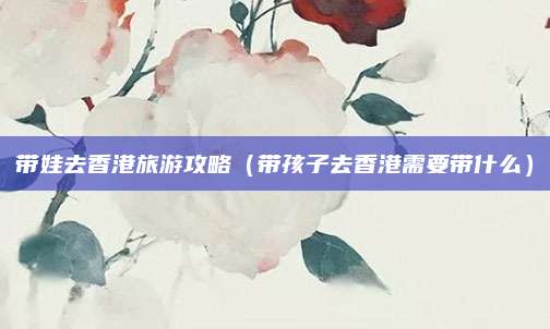 带娃去香港旅游攻略(带孩子去香港需要带什么)