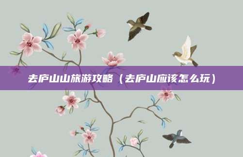 去庐山山旅游攻略（去庐山应该怎么玩）