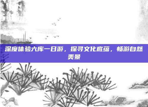 深度体验六库一日游,探寻文化底蕴,畅游自然美景