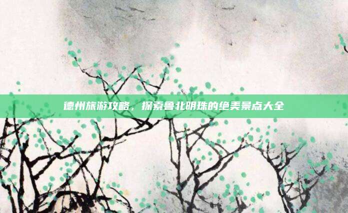 德州旅游攻略，探索鲁北明珠的绝美景点大全