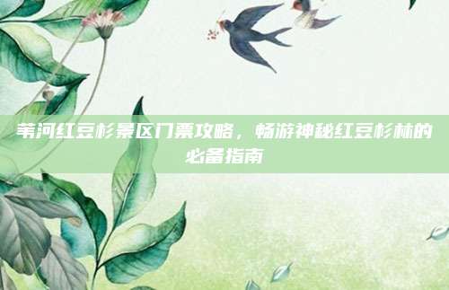 苇河红豆杉景区门票攻略，畅游神秘红豆杉林的必备指南