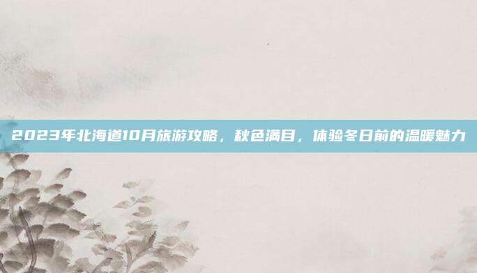 2023年北海道10月旅游攻略，秋色满目，体验冬日前的温暖魅力