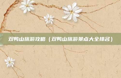 双鸭山旅游攻略(双鸭山旅游景点大全排名)