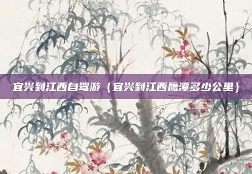 宜兴到江西自驾游(宜兴到江西鹰潭多少公里)