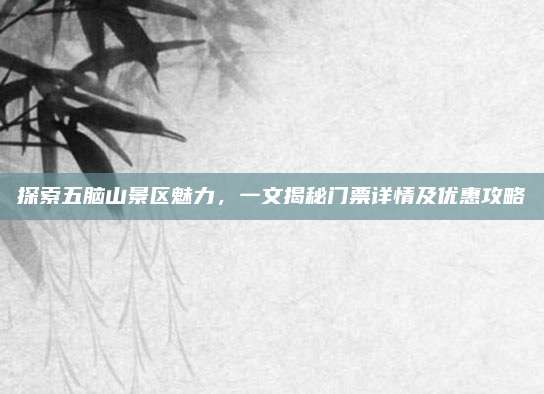 探索五脑山景区魅力，一文揭秘门票详情及优惠攻略
