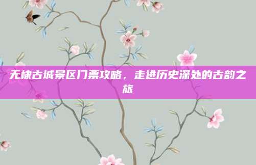 无棣古城景区门票攻略,走进历史深处的古韵之旅