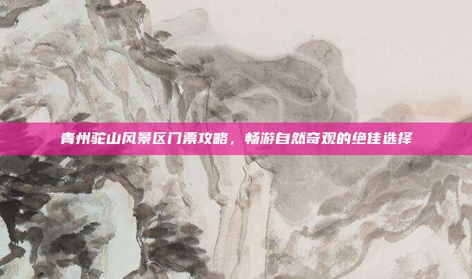 青州驼山风景区门票攻略，畅游自然奇观的绝佳选择