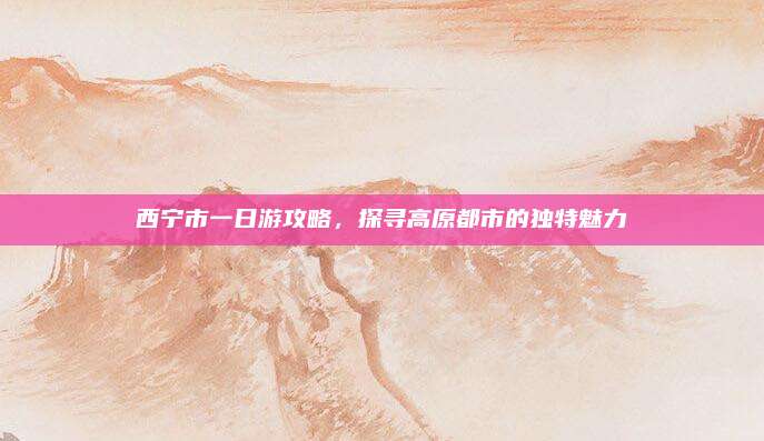西宁市一日游攻略,探寻高原都市的独特魅力