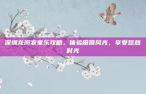 深圳龙岗农家乐攻略,体验田园风光,享受悠然时光