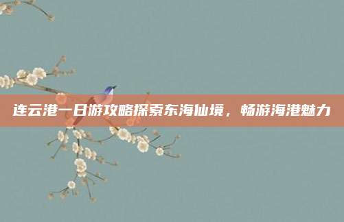 连云港一日游攻略探索东海仙境,畅游海港魅力