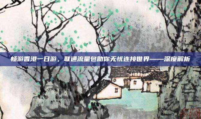 畅游香港一日游，联通流量包助你无忧连接世界——深度解析