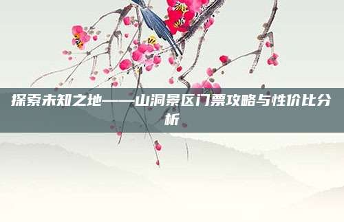 探索未知之地——山洞景区门票攻略与性价比分析