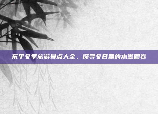 东平冬季旅游景点大全,探寻冬日里的水墨画卷