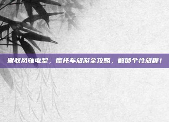 驾驭风驰电掣，摩托车旅游全攻略，解锁个性旅程！