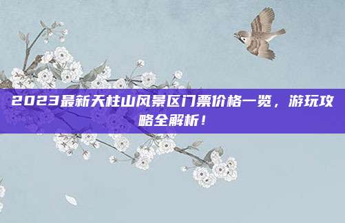 2023最新天柱山风景区门票价格一览，游玩攻略全解析！