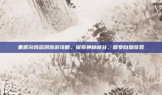 重渡沟鸡冠洞旅游攻略,探索神秘峡谷,感受自然奇观