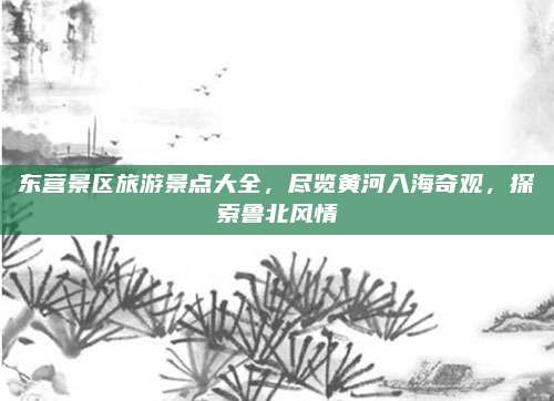 东营景区旅游景点大全,尽览黄河入海奇观,探索鲁北风情