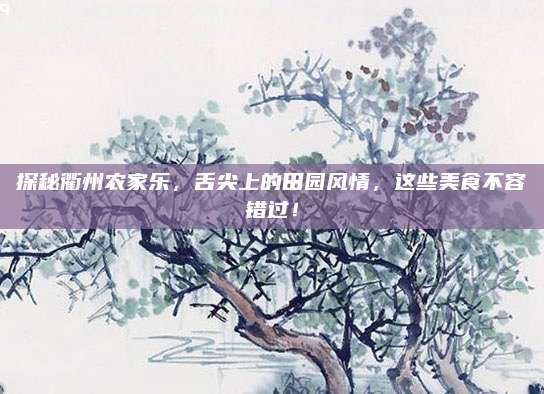 探秘衢州农家乐，舌尖上的田园风情，这些美食不容错过！