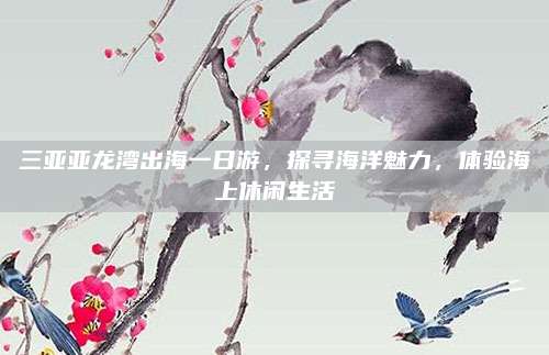 三亚亚龙湾出海一日游,探寻海洋魅力,体验海上休闲生活
