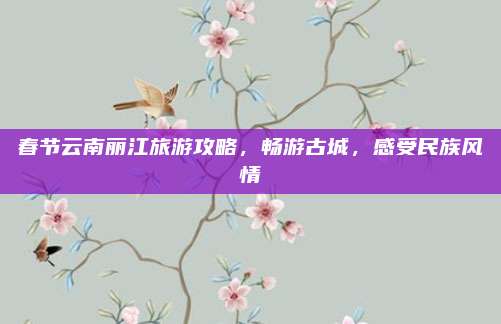 春节云南丽江旅游攻略，畅游古城，感受民族风情