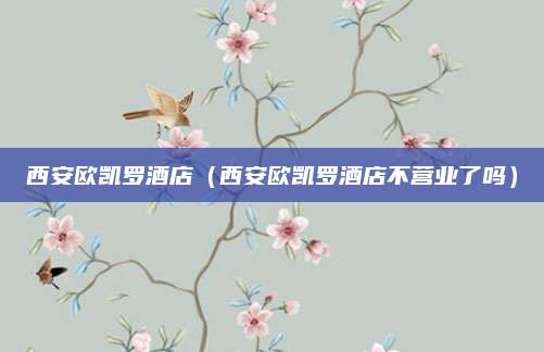 西安欧凯罗酒店（西安欧凯罗酒店不营业了吗）