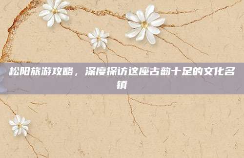 松阳旅游攻略,深度探访这座古韵十足的文化名镇
