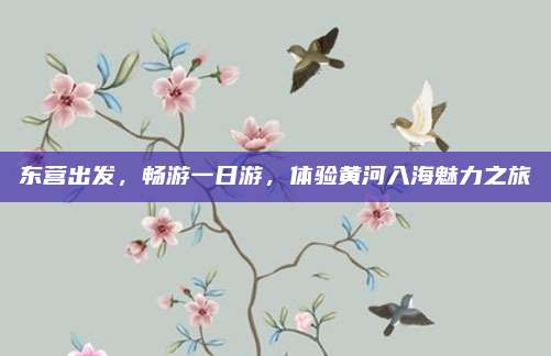 东营出发,畅游一日游,体验黄河入海魅力之旅