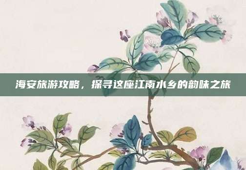 海安旅游攻略,探寻这座江南水乡的韵味之旅