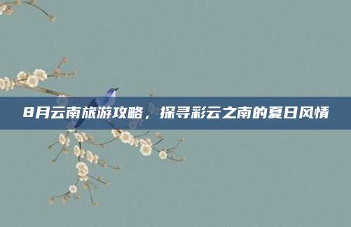 8月云南旅游攻略,探寻彩云之南的夏日风情
